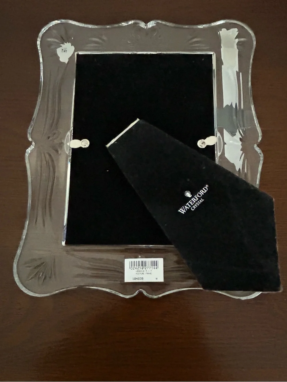 Waterford Crystal The Wedding Collection 5x7 Photo Frame with Swans Heart